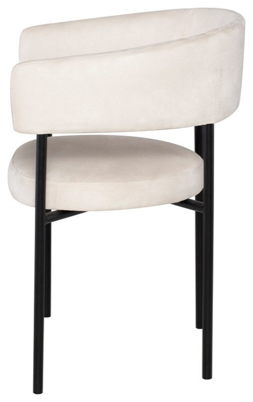 Jamese Dining Chair Buttermilk Boucle Set of 2   Transitional   Dining Chairs   by V.S.D Furniture  Houzz