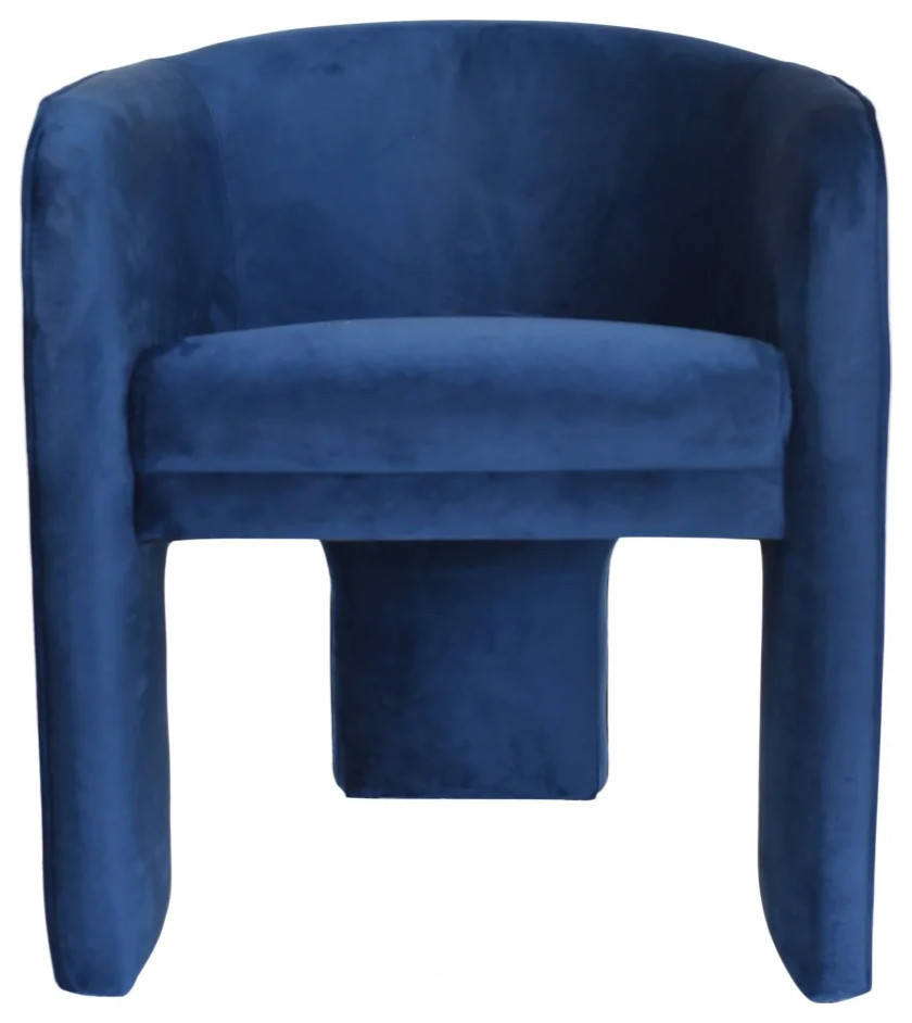 Gia Modern Blue Velvet Accent Chair   Contemporary   Armchairs And Accent Chairs   by V.S.D Furniture  Houzz