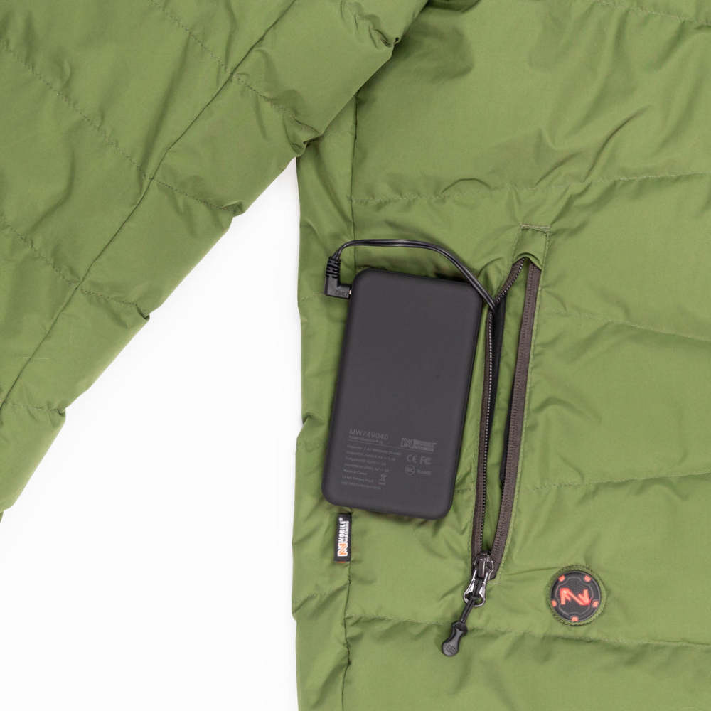 Mobile Warming 7.4V Crest Heated Jacket Mens Green 2X ;