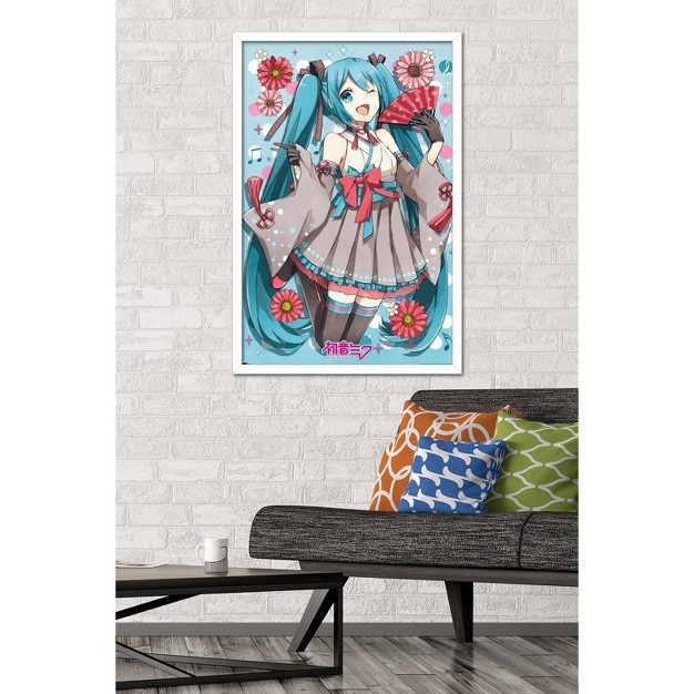 Trends International Hatsune Miku Fan Framed Wall Poster Prints