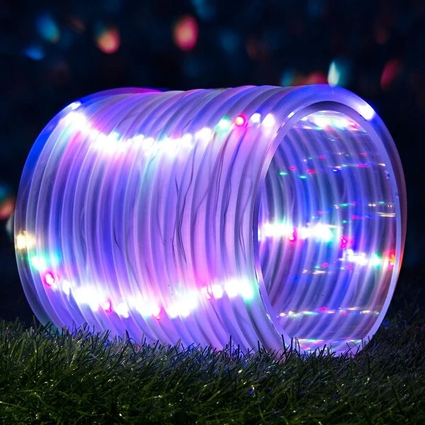 35.7ft 100 LED Solar Powered Rope String Outdoor 2 Pack Fatiry Light - 2 Pack