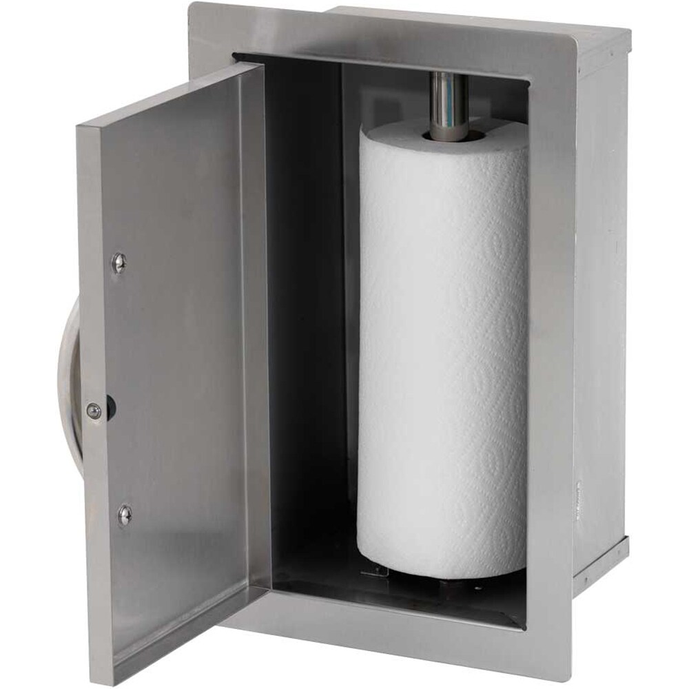 Cal Flame Built in Stainless Steel Paper Towel Storage Cabinet   Stainless Steel