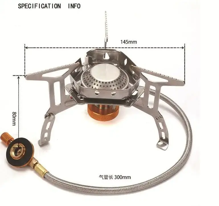 Outdoor Windproof Stove Camping Card Stove Cooker Kettle Windproof Portable Stove Set