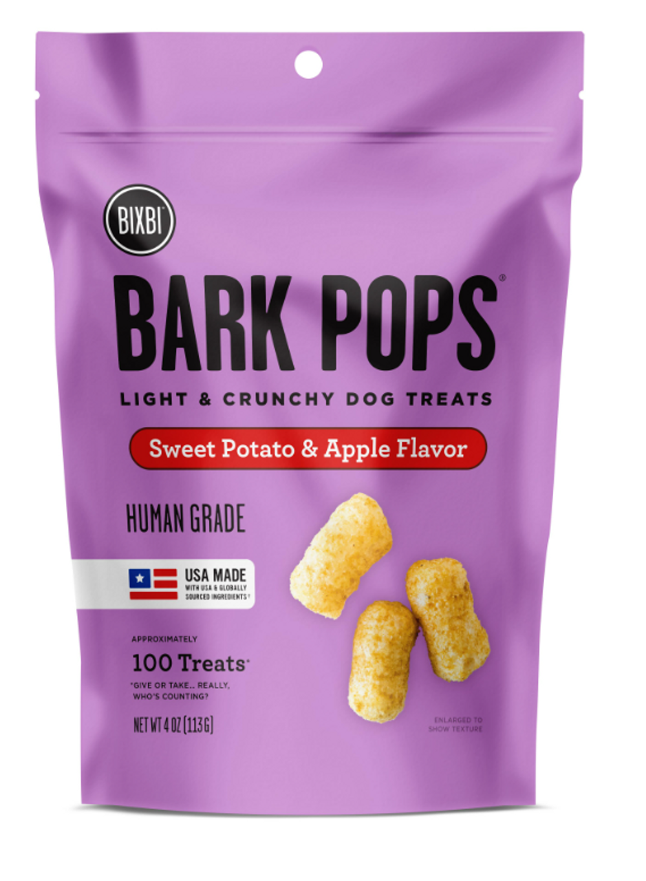 Bixbi Bark Pops Sweet Potato and Apple Dog Treats， 4oz