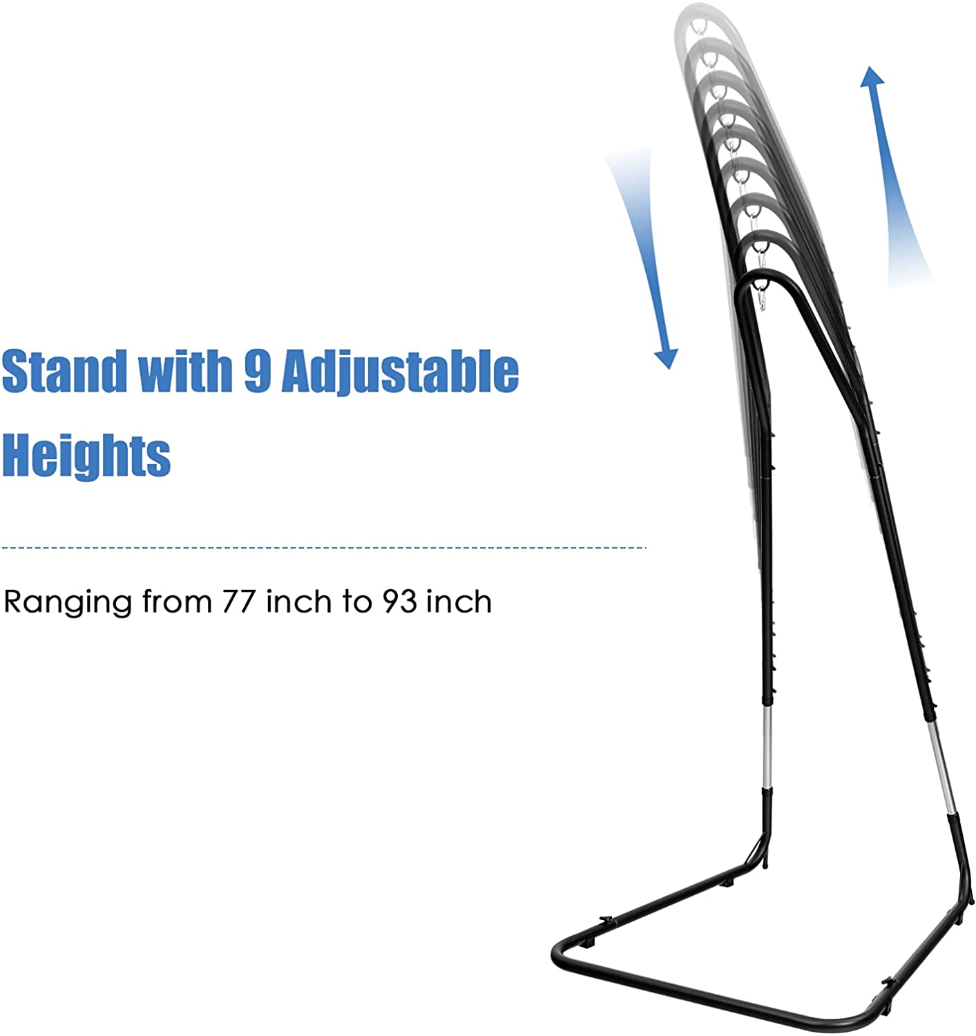 Giantex Adjustable Hammock Chair Stand, Height Adjust from 78.5