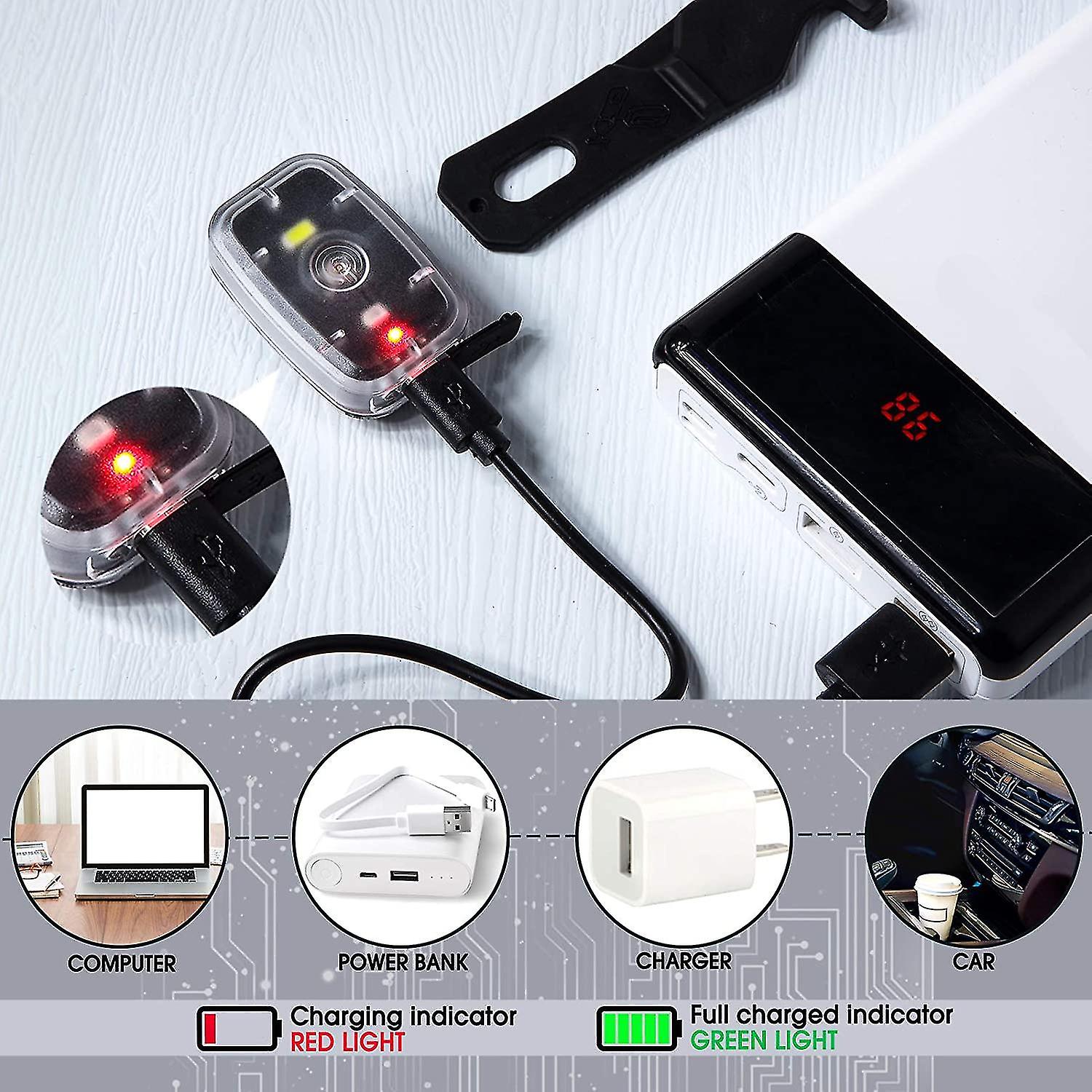 Safe Led Light Usb Rechargeable Running Light Clip On Strobe Light With 5 Lighting Modes