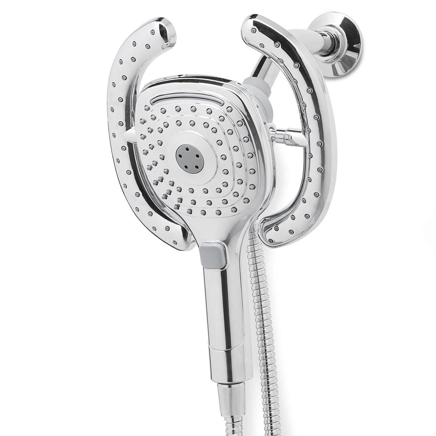 Better Homes and Gardens Chandler 6 Setting Magnetic Combo Shower Head， Chrome