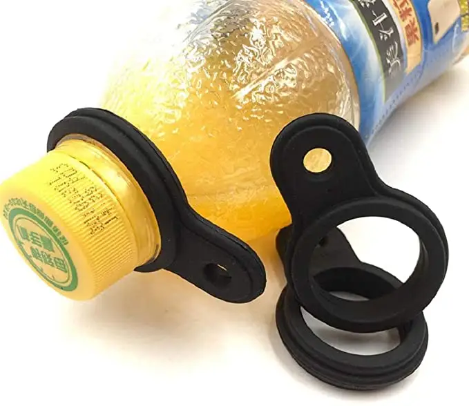 D859 High Quality Aluminum Sports Kettle Buckle Camping Hiking Tool Outdoor Water Bottle Holder Silicone Buckle Hook