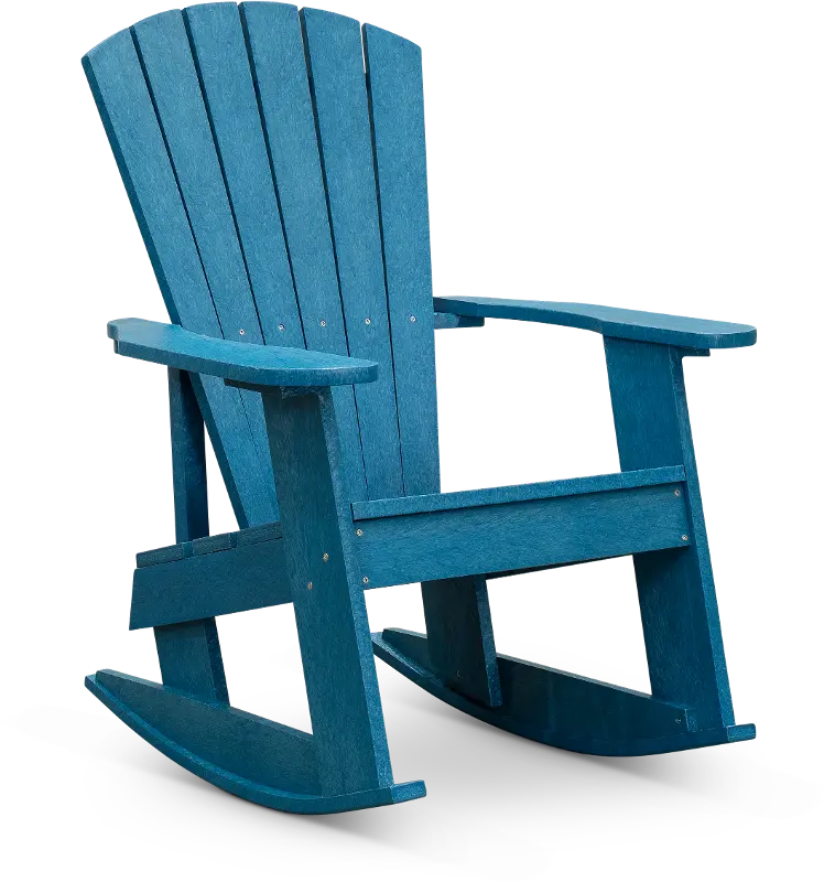 Blue Outdoor Patio Rocking Adirondack Chair - Captiva