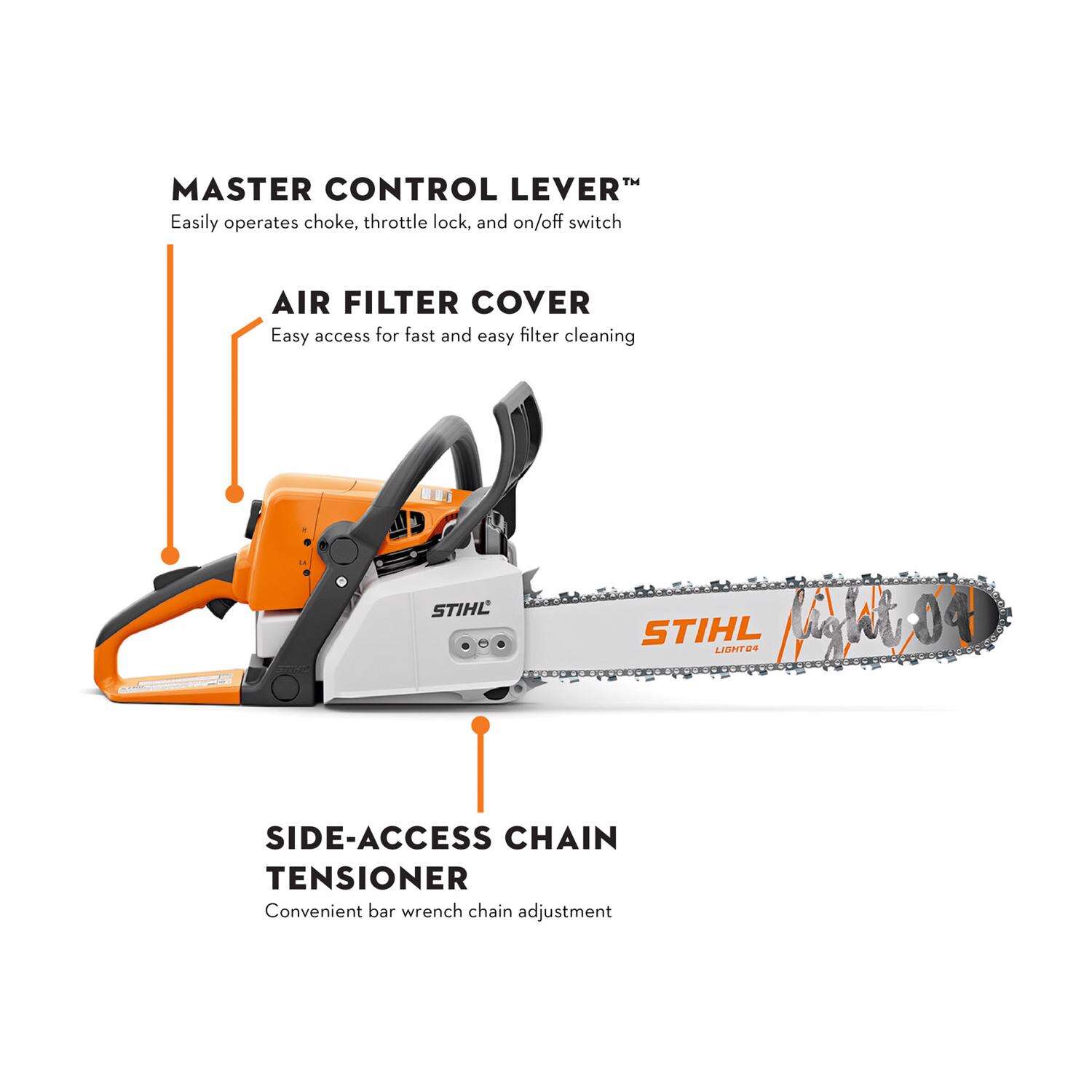 STIHL Gas Chainsaw MS 250 18in. 45.4cc， Tool Only