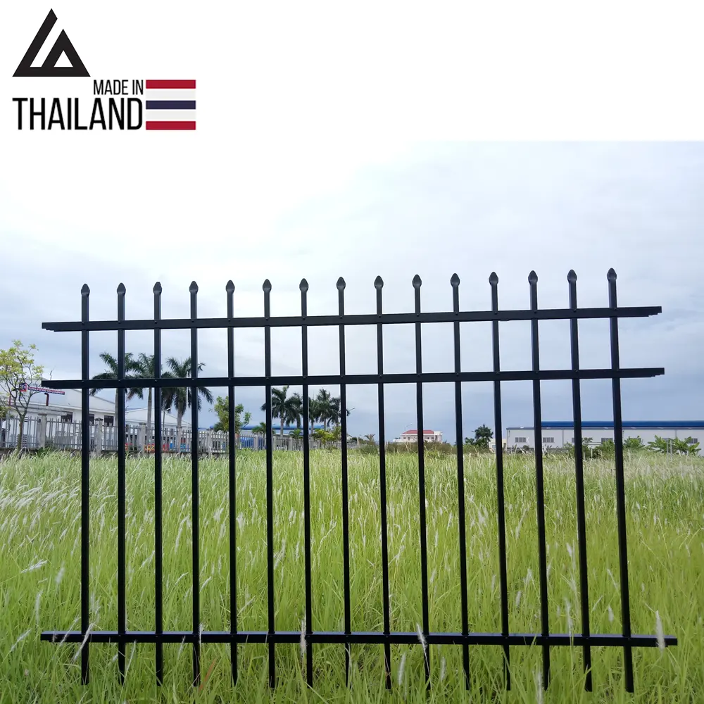 MADE IN THAILAND Factory Directly Supply Outdoor No Dig Aluminum Slat Fence Panels Private Garden Aluminum Fence