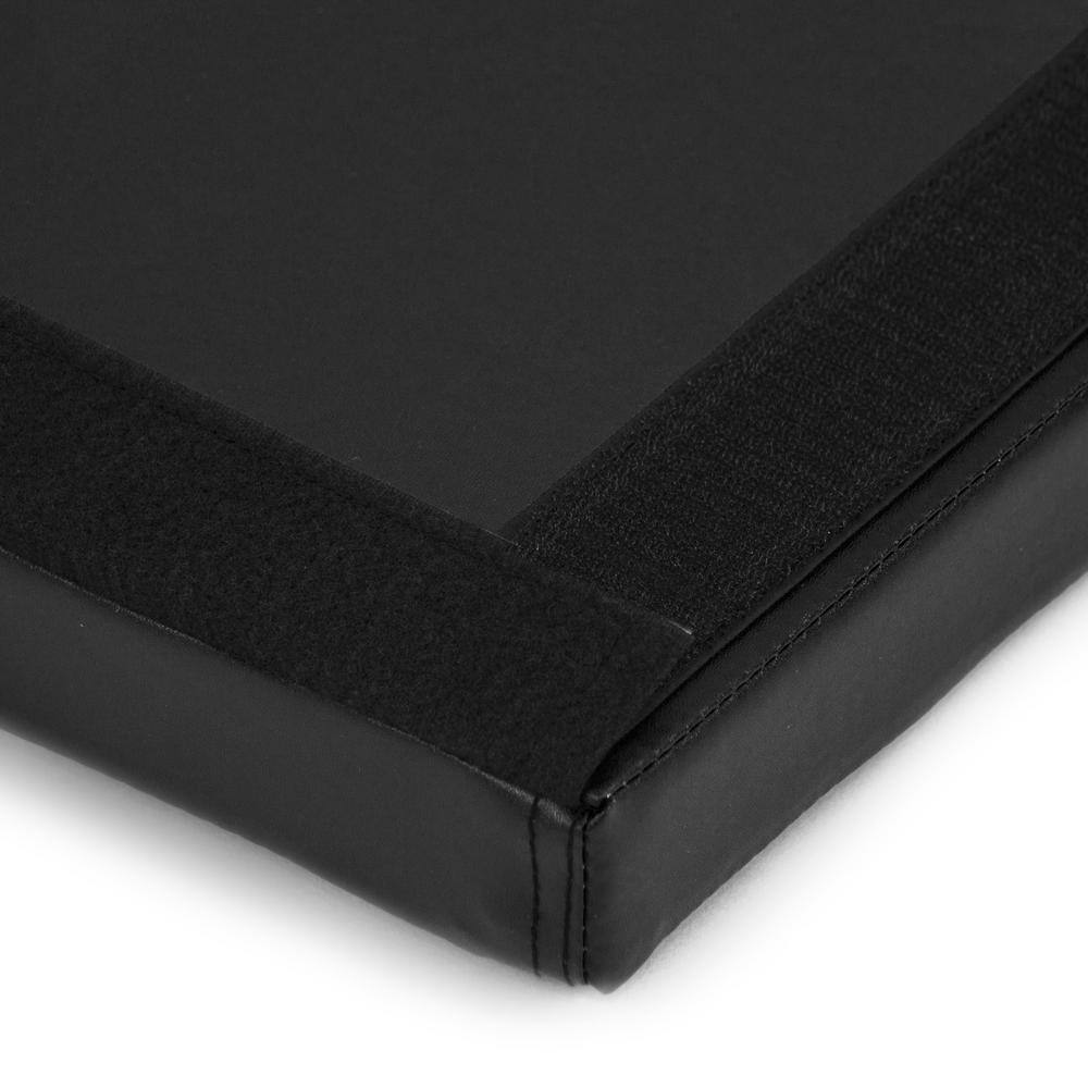 PROSOURCEFIT Tri-Fold Folding Thick Exercise Mat Black 6 ft. x 4 ft. x 2 in. Vinyl and Foam Gymnastics Mat with Carrying Handles ps-1953-tfm-l-black