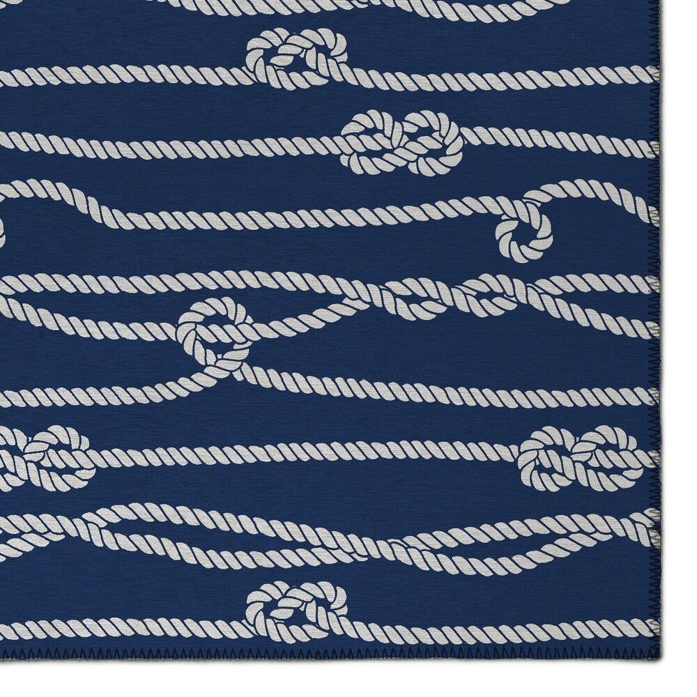 Indoor/Outdoor Harpswell Ocean Rope Washable Rug