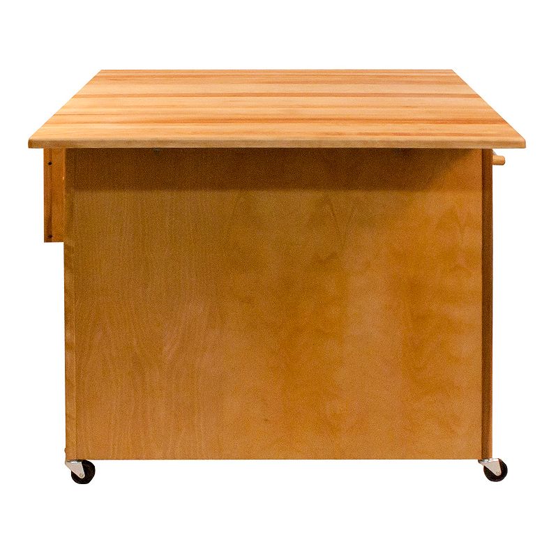 Deep Island Drop Leaf Kitchen Cart