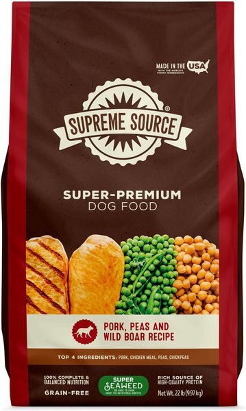 Supreme Source Grain-Free Pork， Peas and Wild Boar Recipe Dry Dog Food