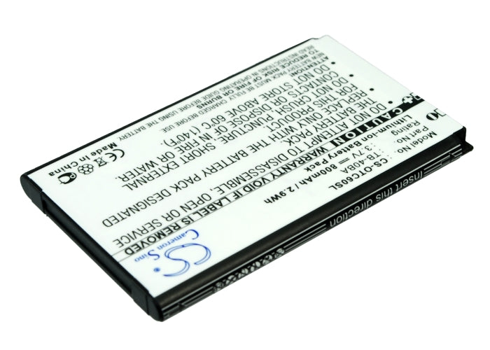 Alcatel One Touch C60 OTC60 Replacement Battery BatteryClerkcom Mobile Phone