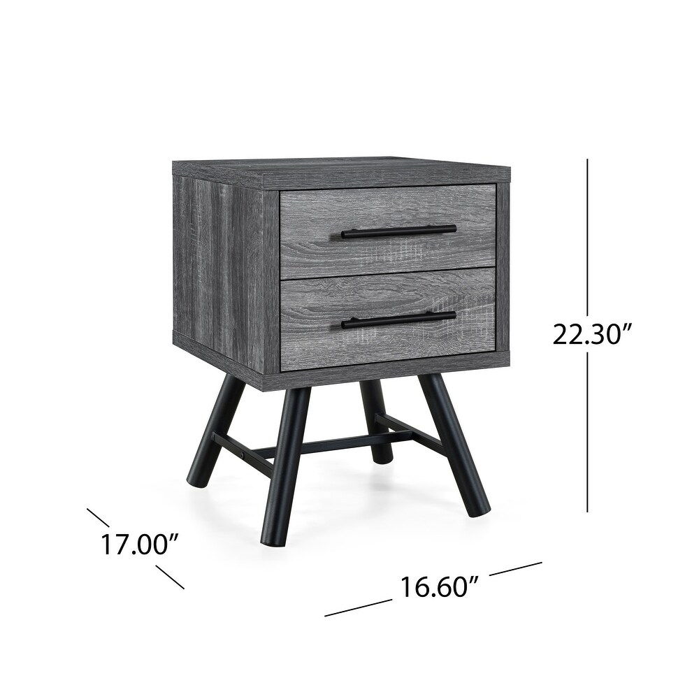 Burgoyne Mid Century Modern Nightstand by Christopher Knight Home