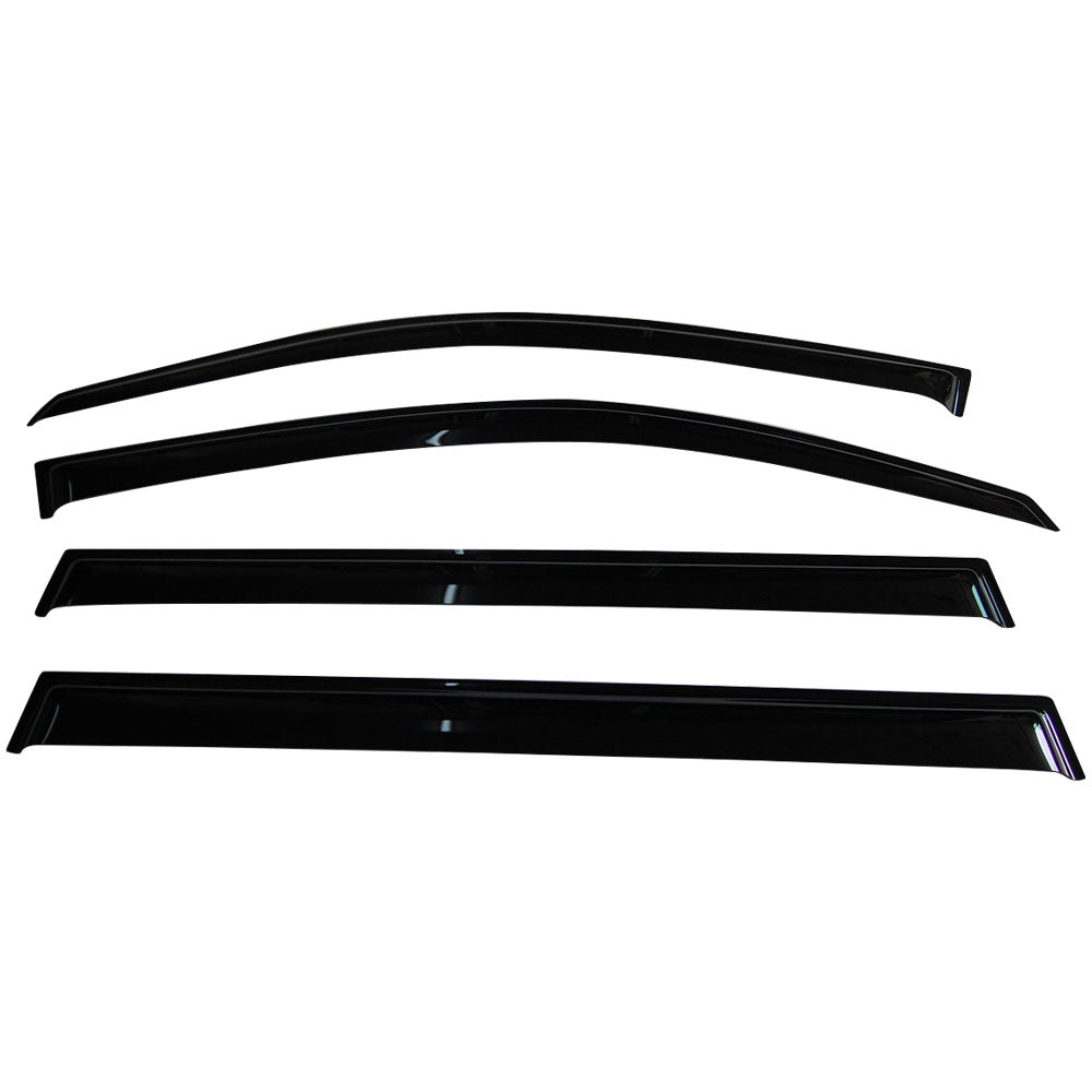 Ikon Motorsports Compatible with 08-13 Toyota Highlander Acrylic Window Visors Vent Deflector Rain Guard 4Pc Set Outside Mount 2008 2009 2010 2011 2012 2013