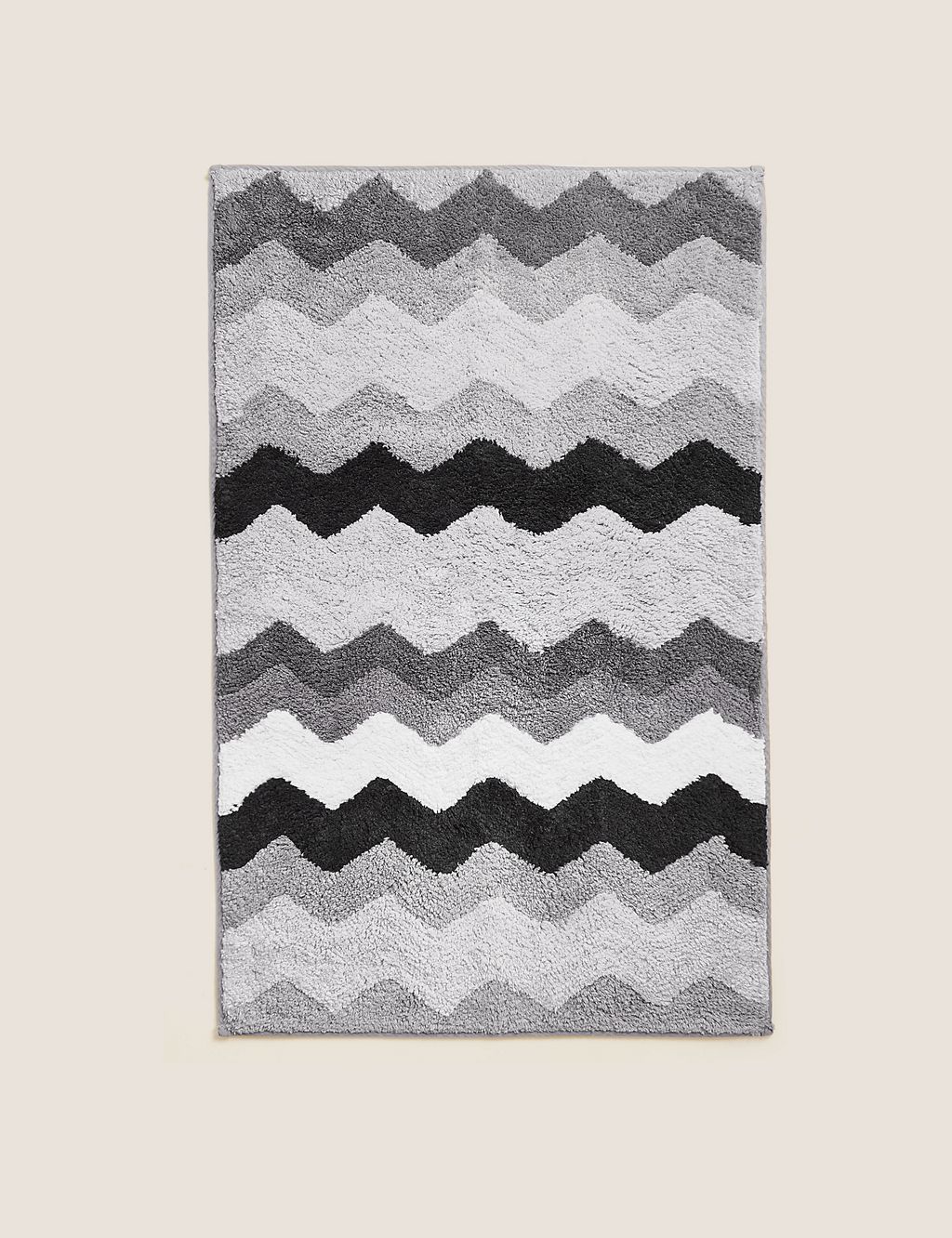 Pure Cotton Zig Zag Bath Mat