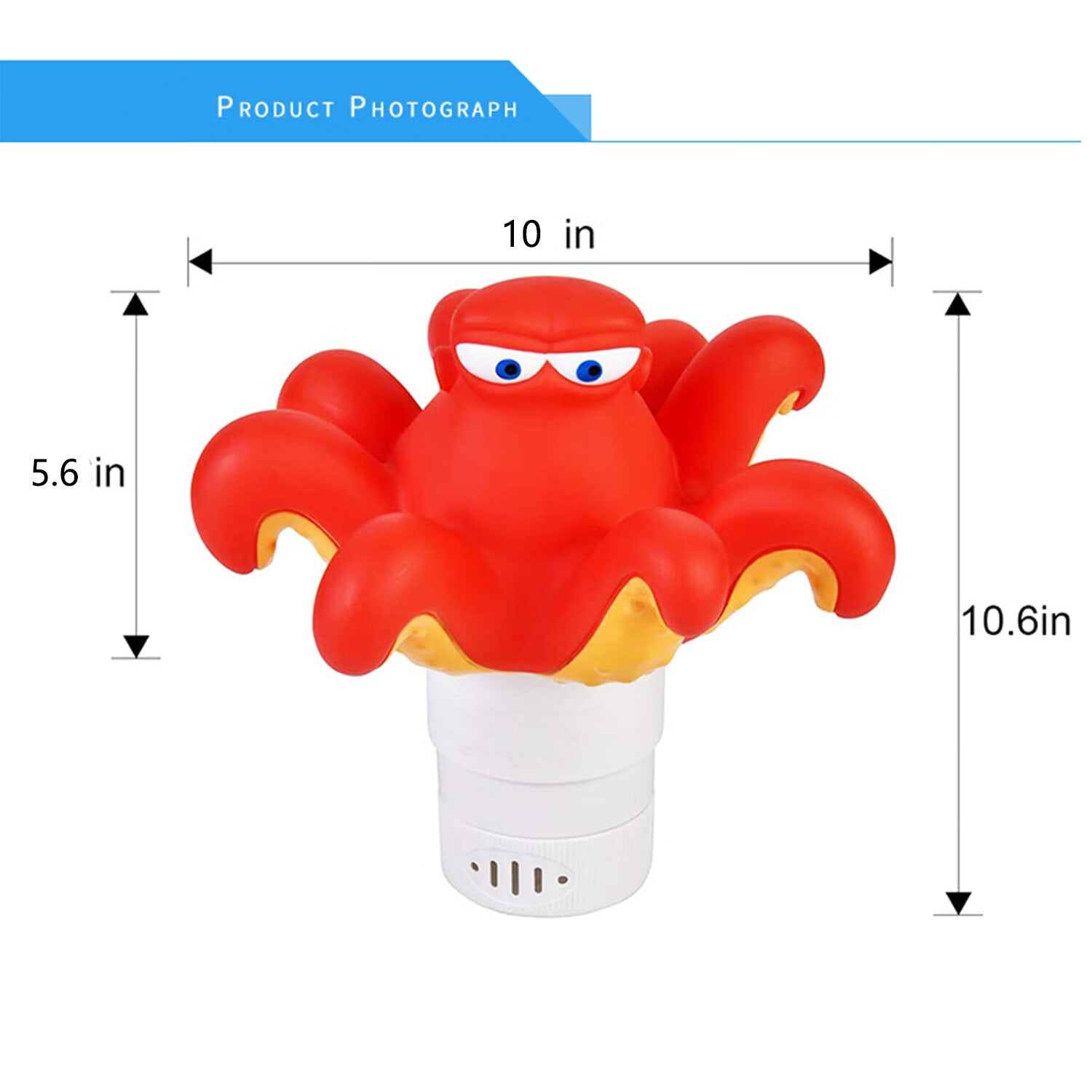 Pool Foldable Chlorine Floater, Large Capacity Animal Chlorine Dispenser, Adjustable Chlorine Floater 3 Inch, (Octopus)