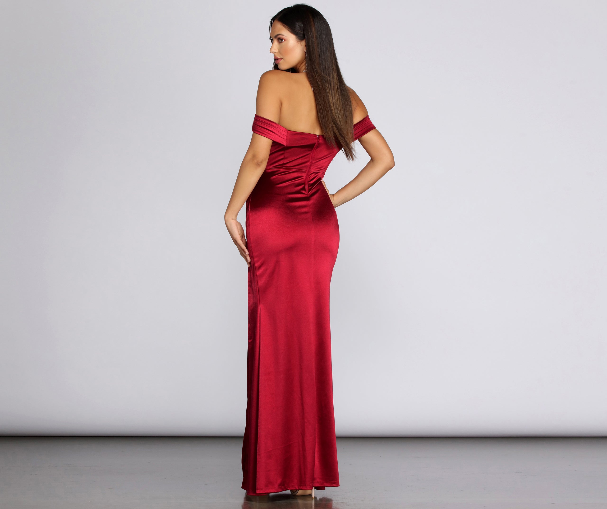 Madonna Satin Evening Gown