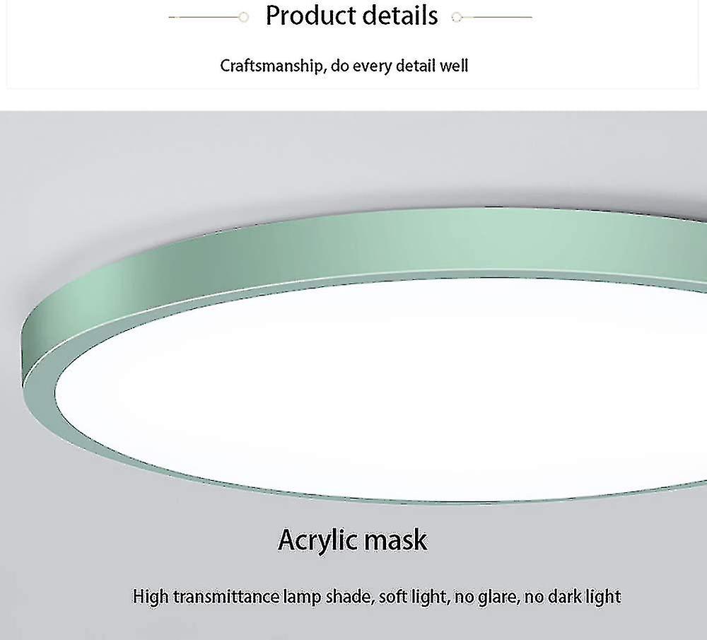 27w Led Recessed Ceiling Light - Cool White 6000k - Hallway， Bathroom， Kitchen， Bedroom， Toilet， Green 30.00w 220.00v