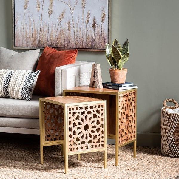 Anna 2 Piece Nesting Tables - 20x20x16.25