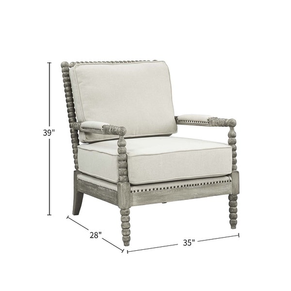 Linen Upholstered Accent Arm Chair