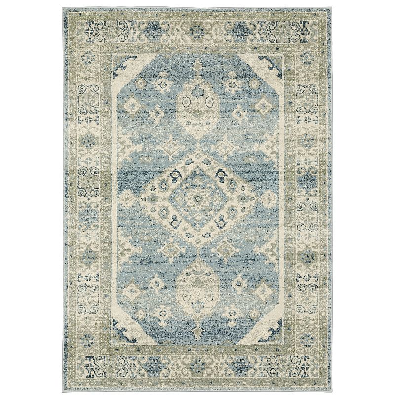 StyleHaven Bassel Bordered Medallion Area Rug