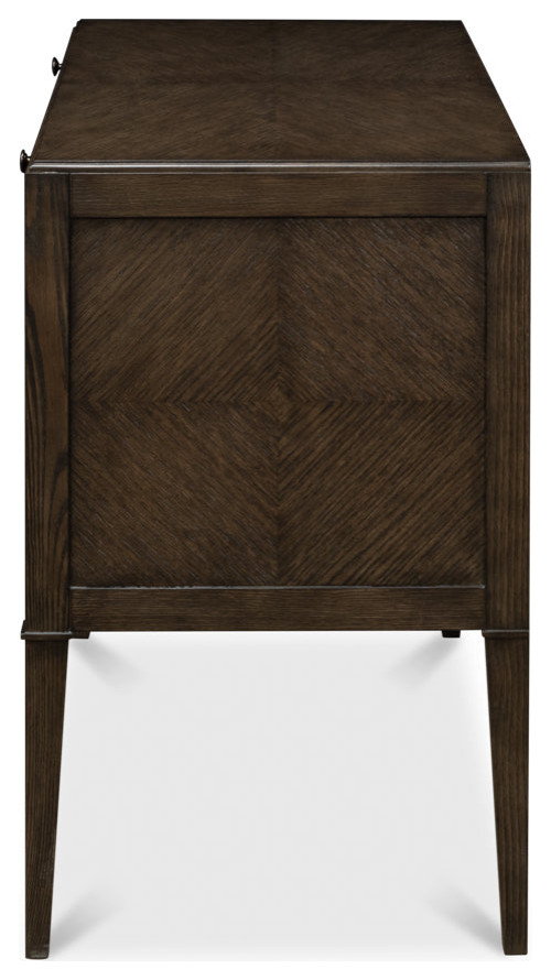 Ladlow Chest 2 Drawers Artisan Gray Finish   Transitional   Accent Chests And Cabinets   by Sideboards and Things  Houzz