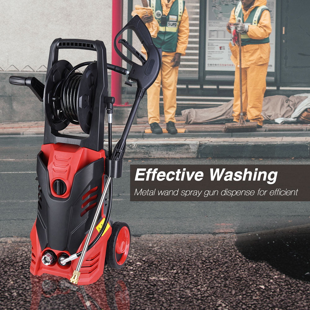 Yescom Electric Pressure Washer 3000PSI Water Cleaner Garage Car Driveway 1.9GPM 5 Nozzles Sprayer