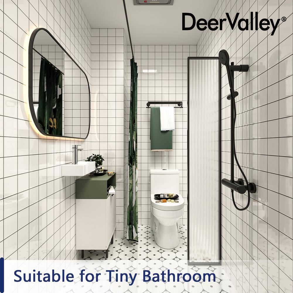 DEERVALLEY DeerValley Liberty 12 in. Rough in Size 1-Piece 0.81.28 GPF Dual Flush Elongated Toilet in White Seat Included DV-1F52812