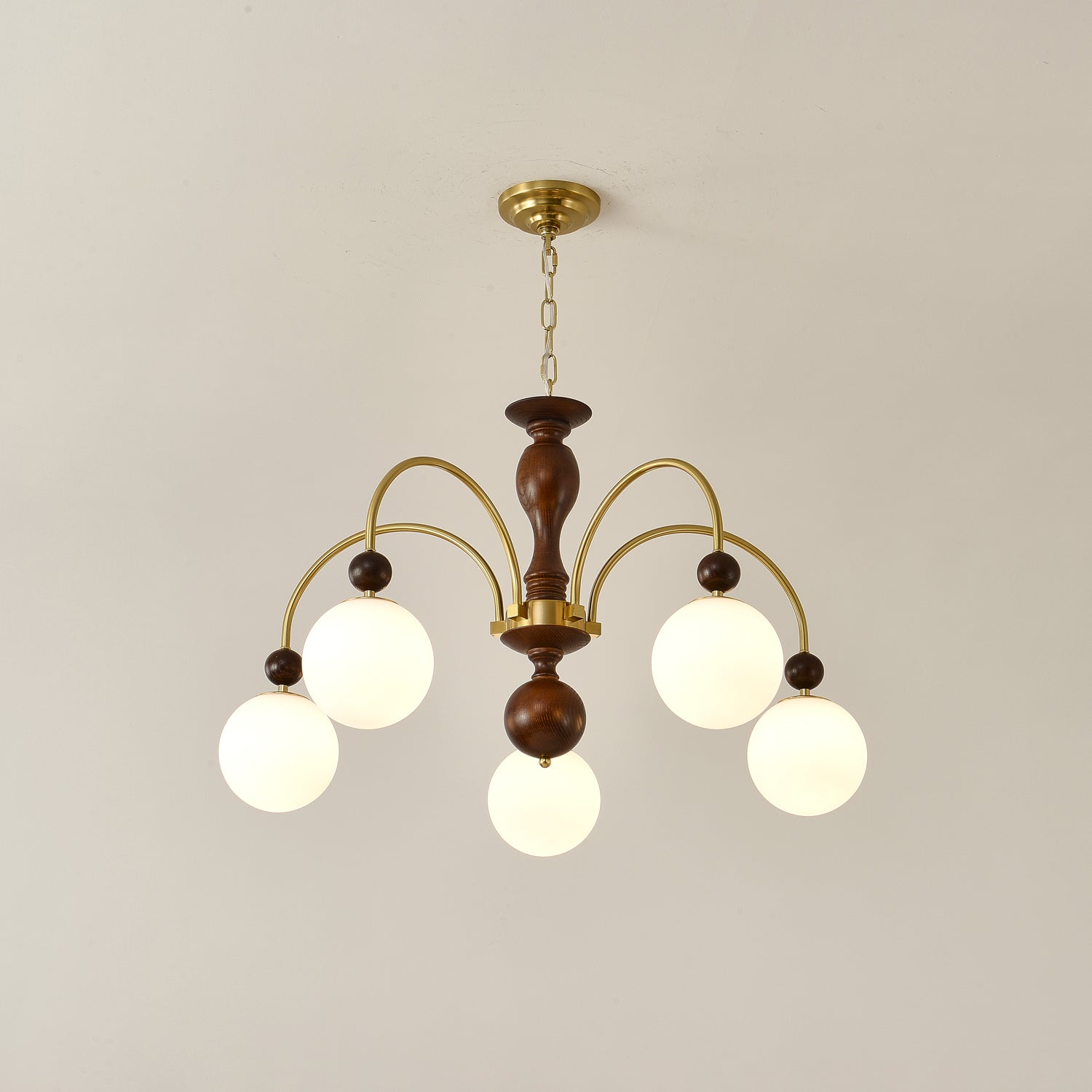 Archway Walnut Color Chandelier