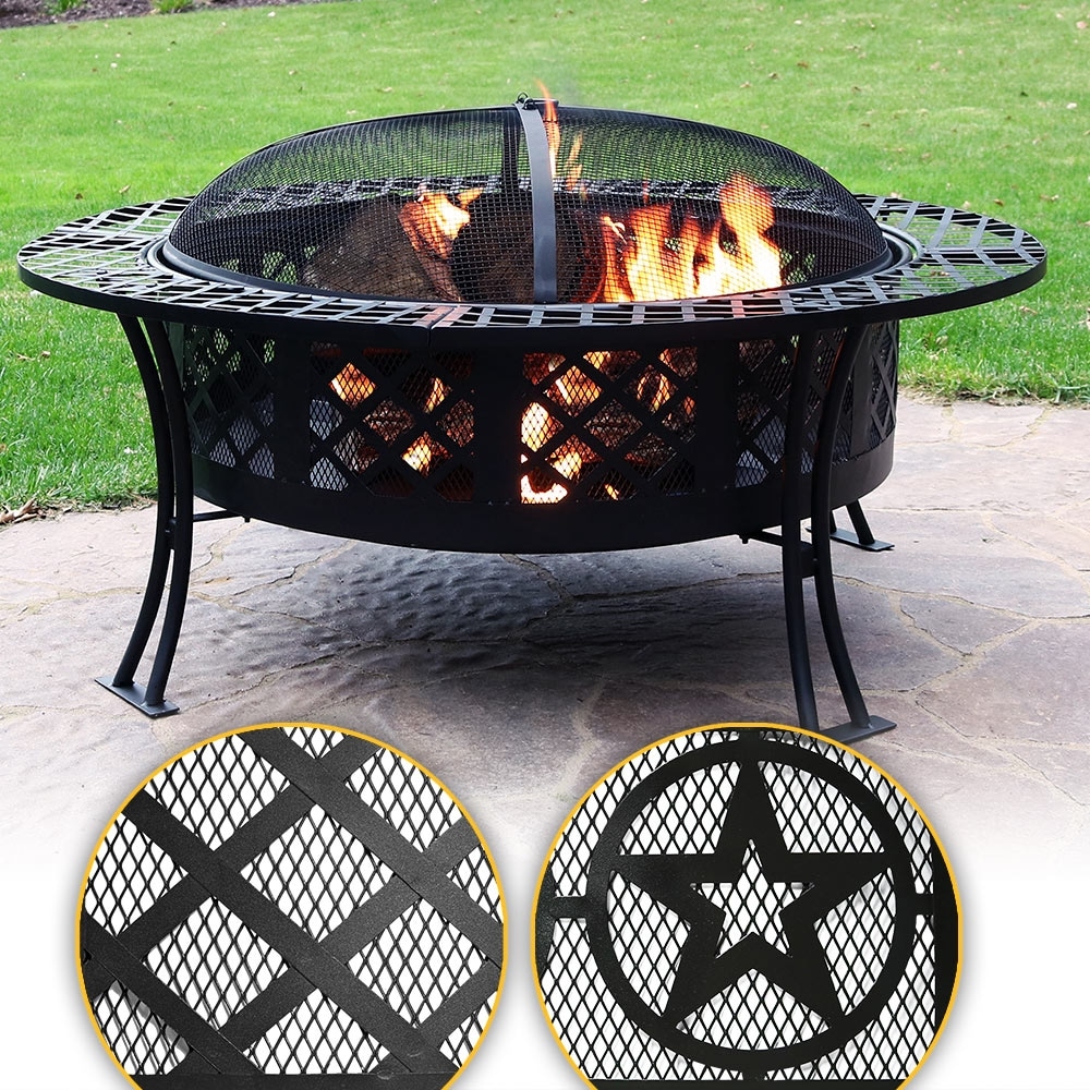 Sunnydaze Large Bowl Fire Pit Durable Steel Patio Garden Camping   Choose Style