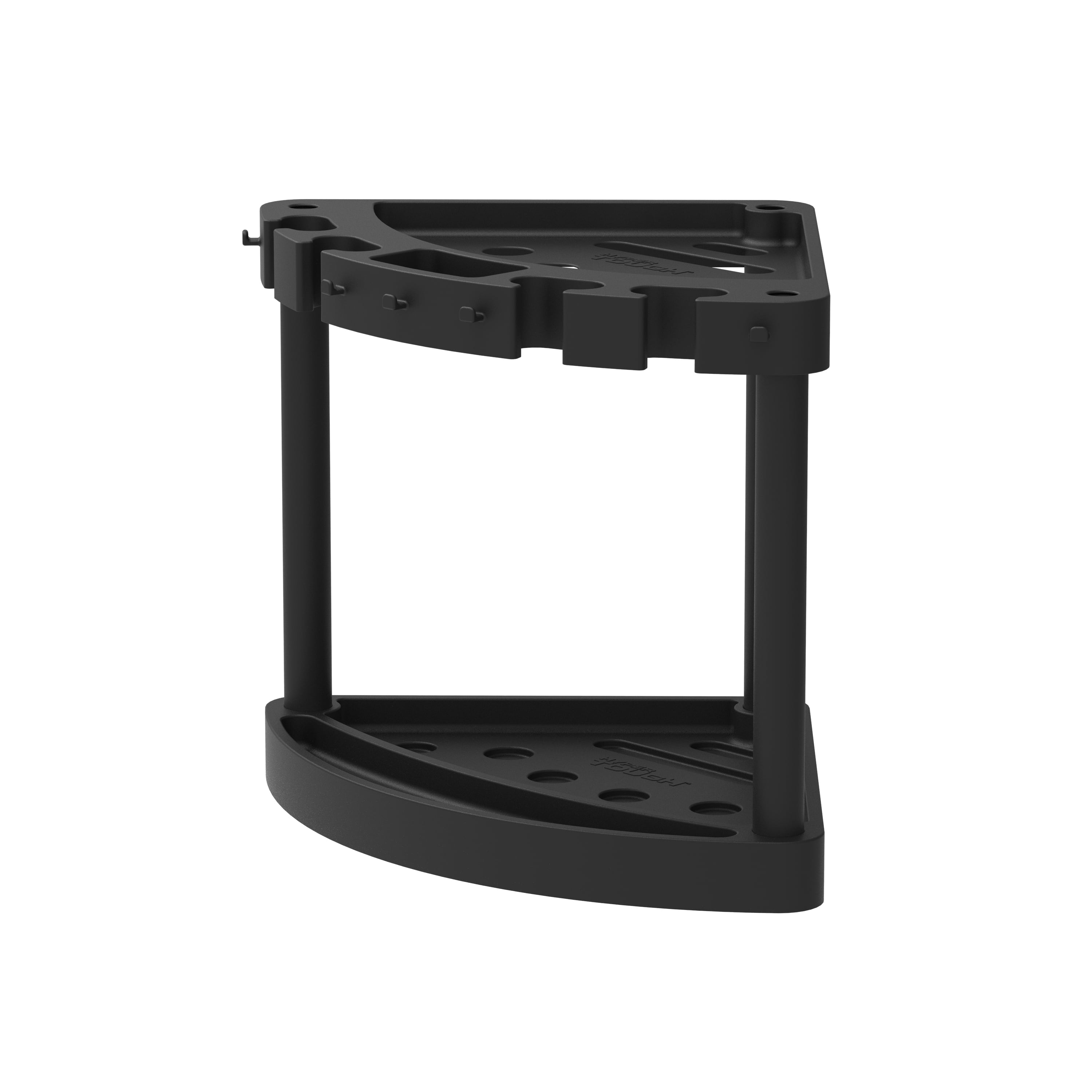 Hyper Tough Plastic 21 Slot Corner Tool Rack Shelf Unit, Black