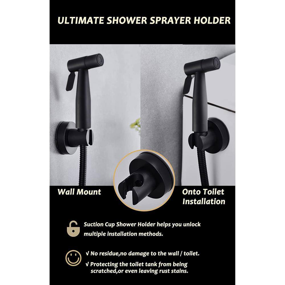 PROOX Non-Electric Stainless Steel Handheld Bidet Sprayer Bidet Attachment in Matte Black PR035BS41MB