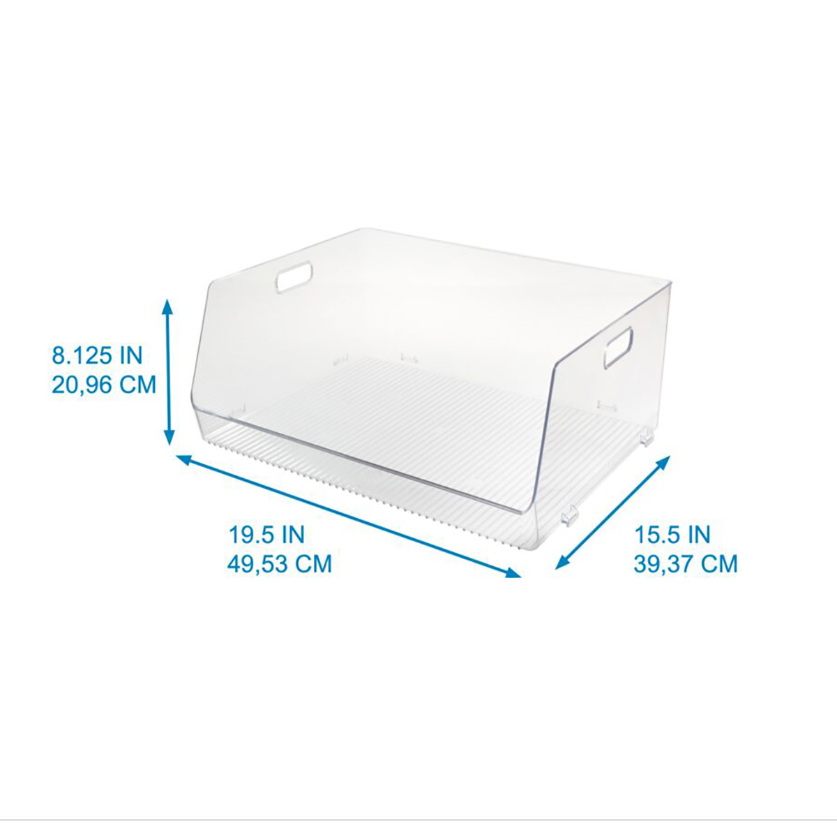 iDesign Extra Wide Open Stacking Bin