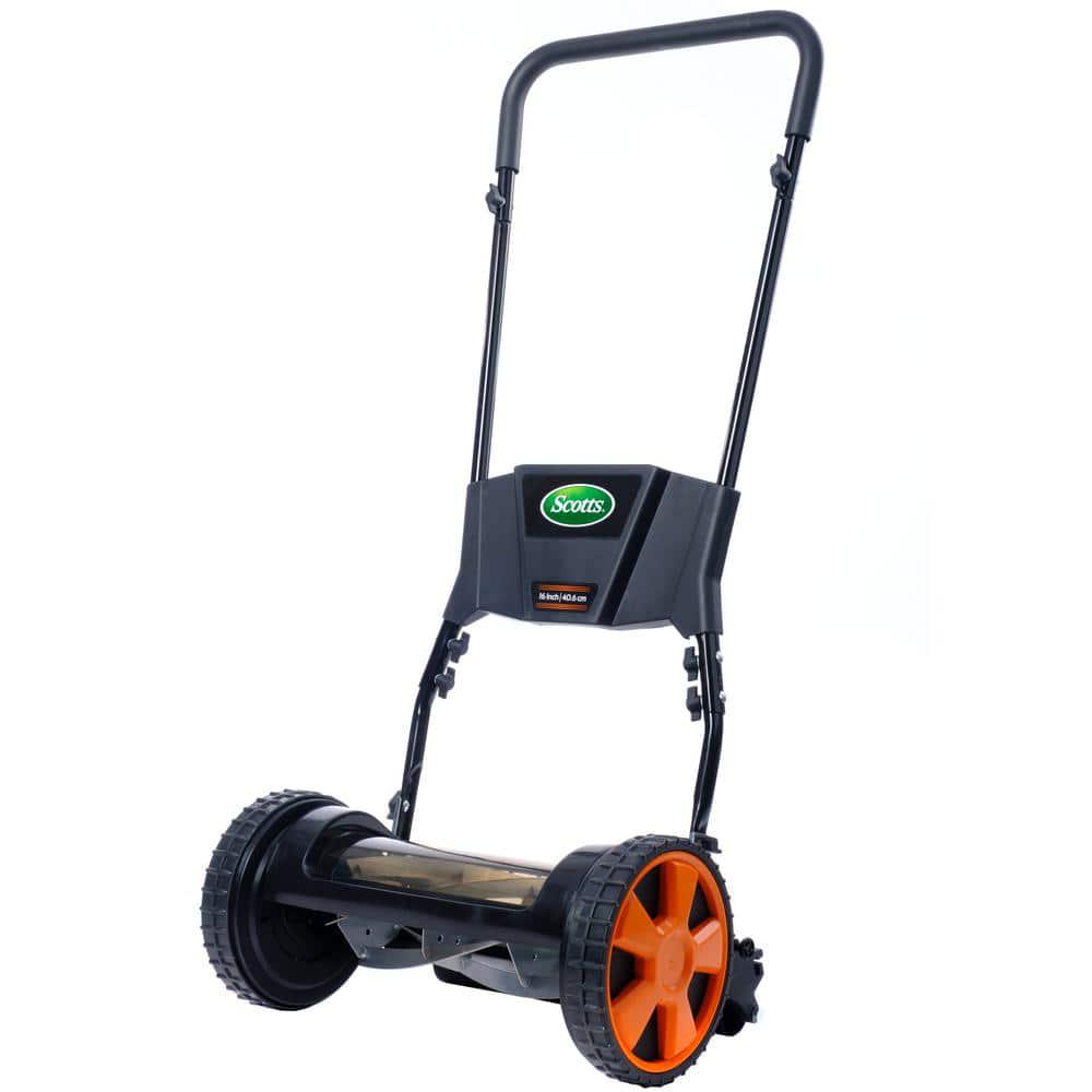 Scotts 16 in 5Blade Manual Premium Push Walk Behind Reel Lawn Mower