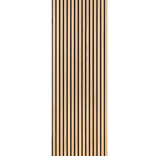 Ejoy 12.6 in. x 106 in. x 0.8 in. Acoustic Vinyl Wall Cladding Siding Board in American Oak Color (Set of 2-Piece) VinylCladding_LACP_020_AmericanOak