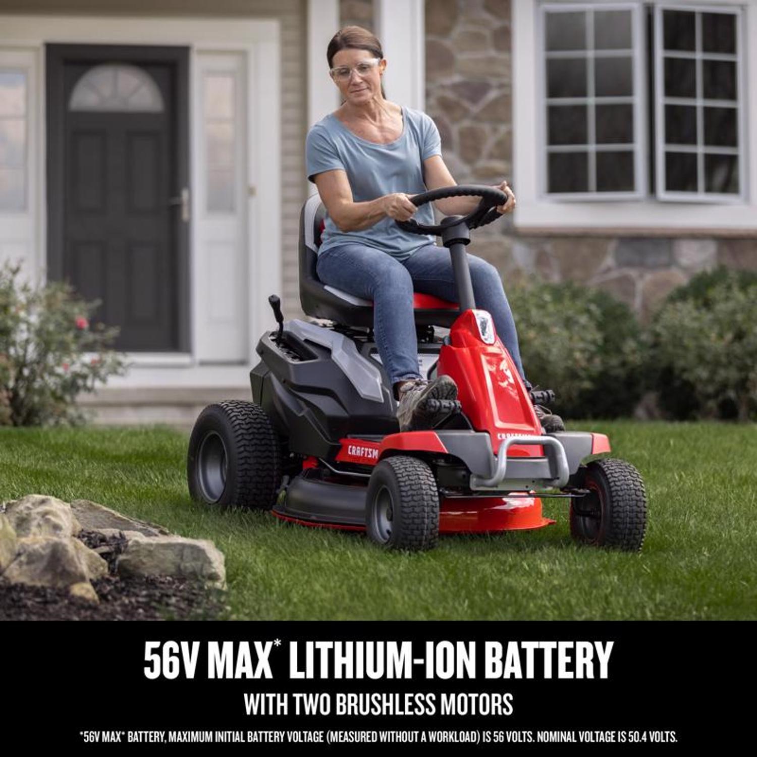 Craftsman CMCRM233301 30 in. Electric 56 V Battery Riding Mower Kit (Battery \u0026 Charger)