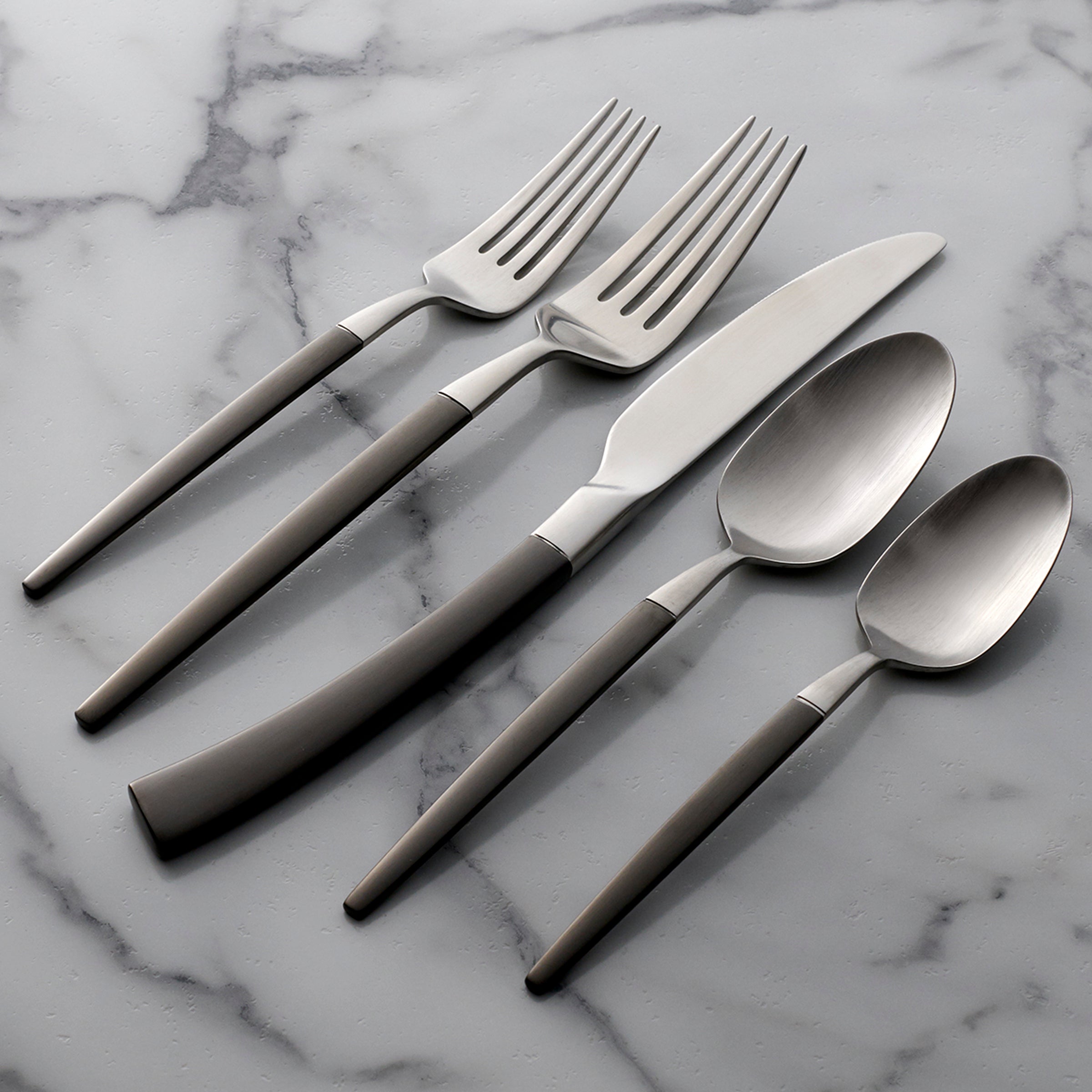 Adjacent Midnight 20 Piece Everyday Flatware Set