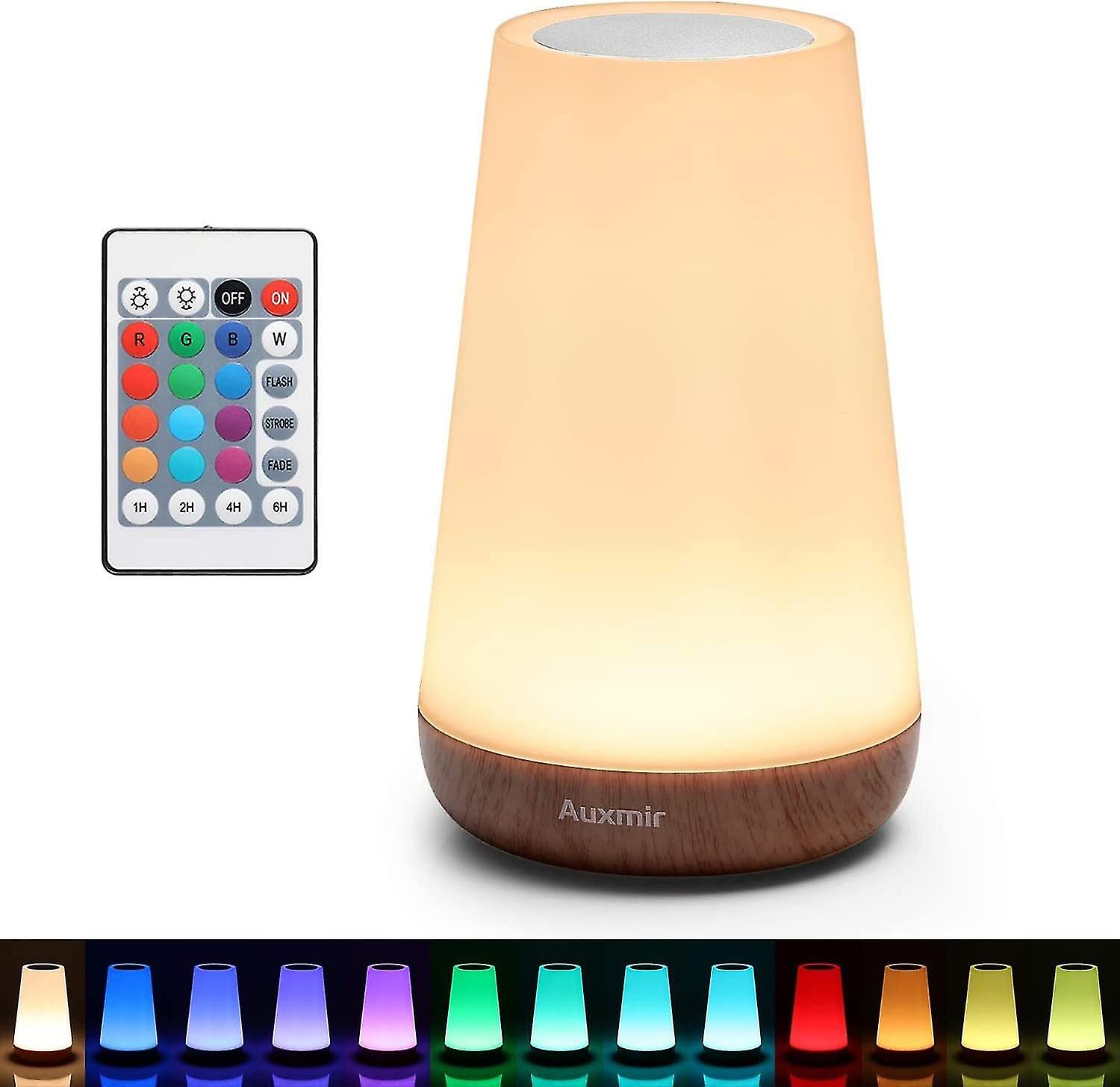 Colorful Bedside Lamp， Led Night Light， Touch Night Lamp With 13 Colors， Rgb Dimmable， Rechargeable Table Lamp With Warm White Light For Bedroom， Baby