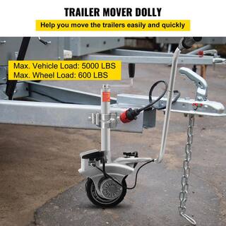 VEVOR Trailer Mover Dolly 5000 lbs. Capacity Electric Trailer Dolly with 7.5 in. Pneumatic Tires for Yard Carports Driveways 12VJW01YCQ0000001V0