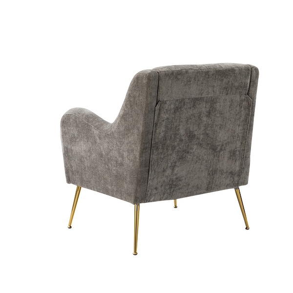 Hyperboreüs Comfy Tufted Armchair with Metal Base Set of 2 by HULALA HOME