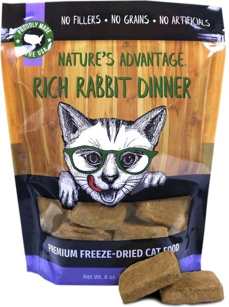 Nature's Advantage Rich Rabbit Dinner Cat Food， 8-oz bag