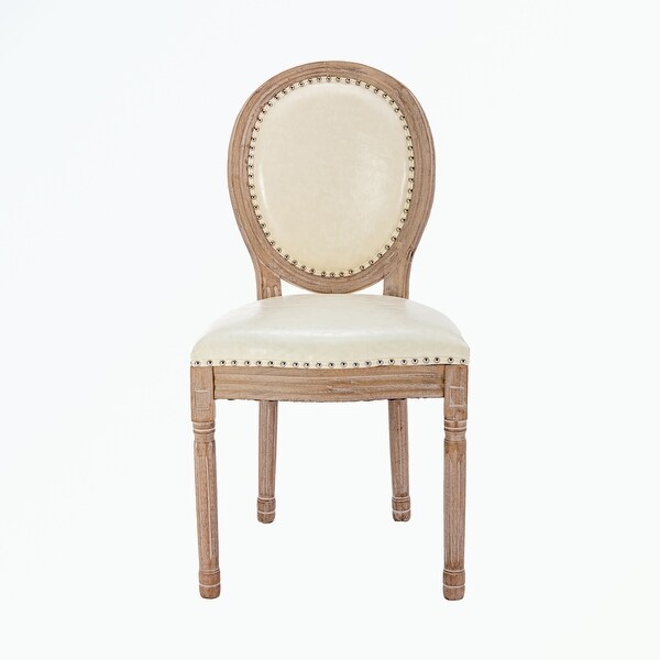 Upholstered French Dining Chair with rubber legs