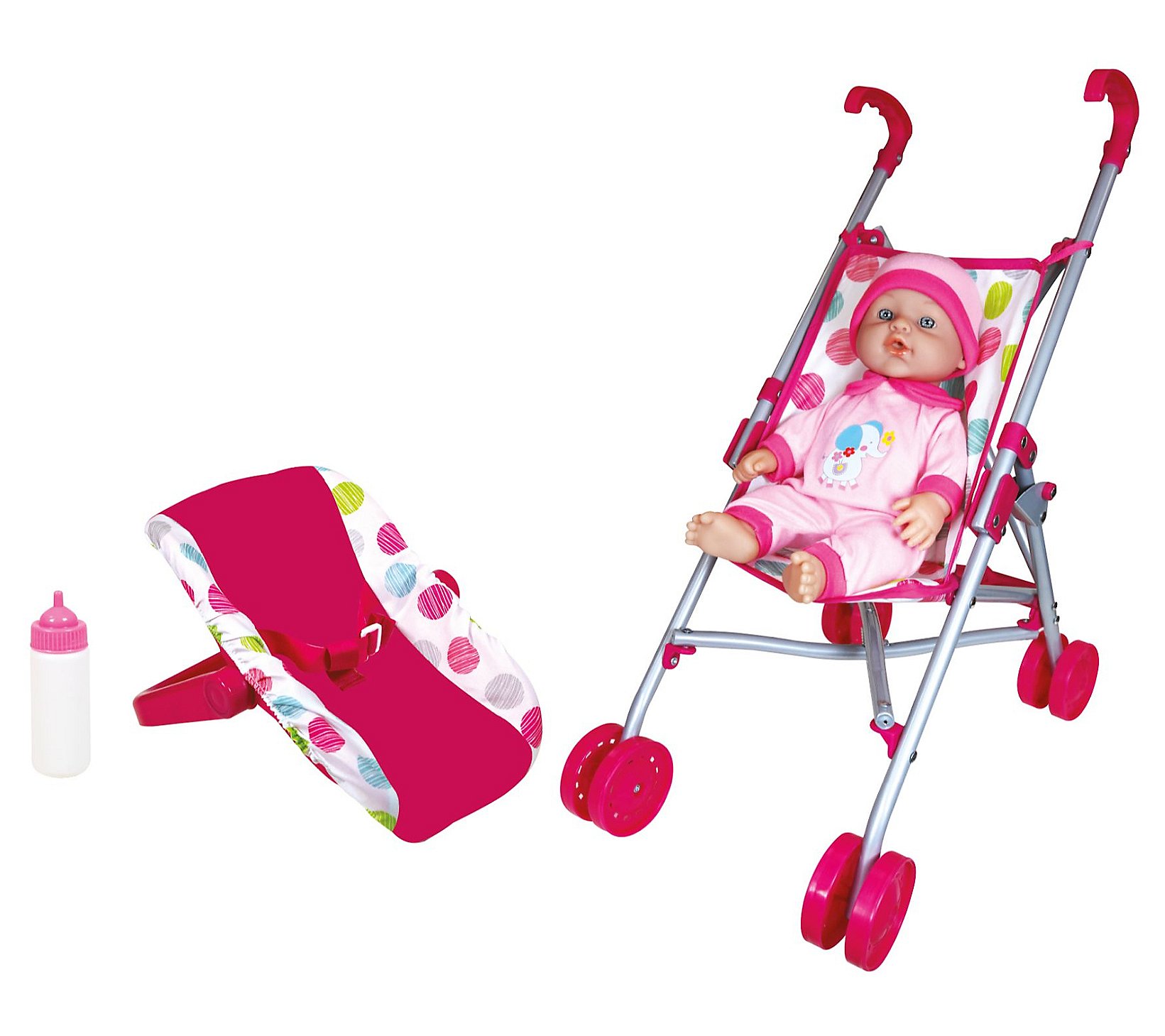 Lissi 12 Twin Baby Dolls with Twin Jogger Stroler