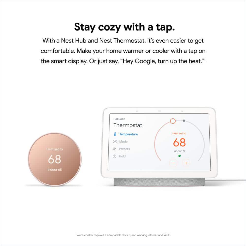 Google Nest Thermostat  Smart Programmable WiFi Thermostat  Sand