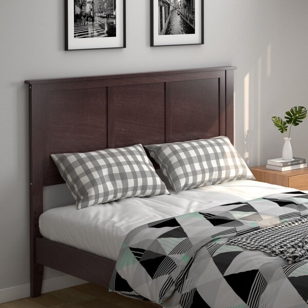 Full Wood Headboard Flat Panel with Pre-drilled Holes and Height Adjustment - - 36068985