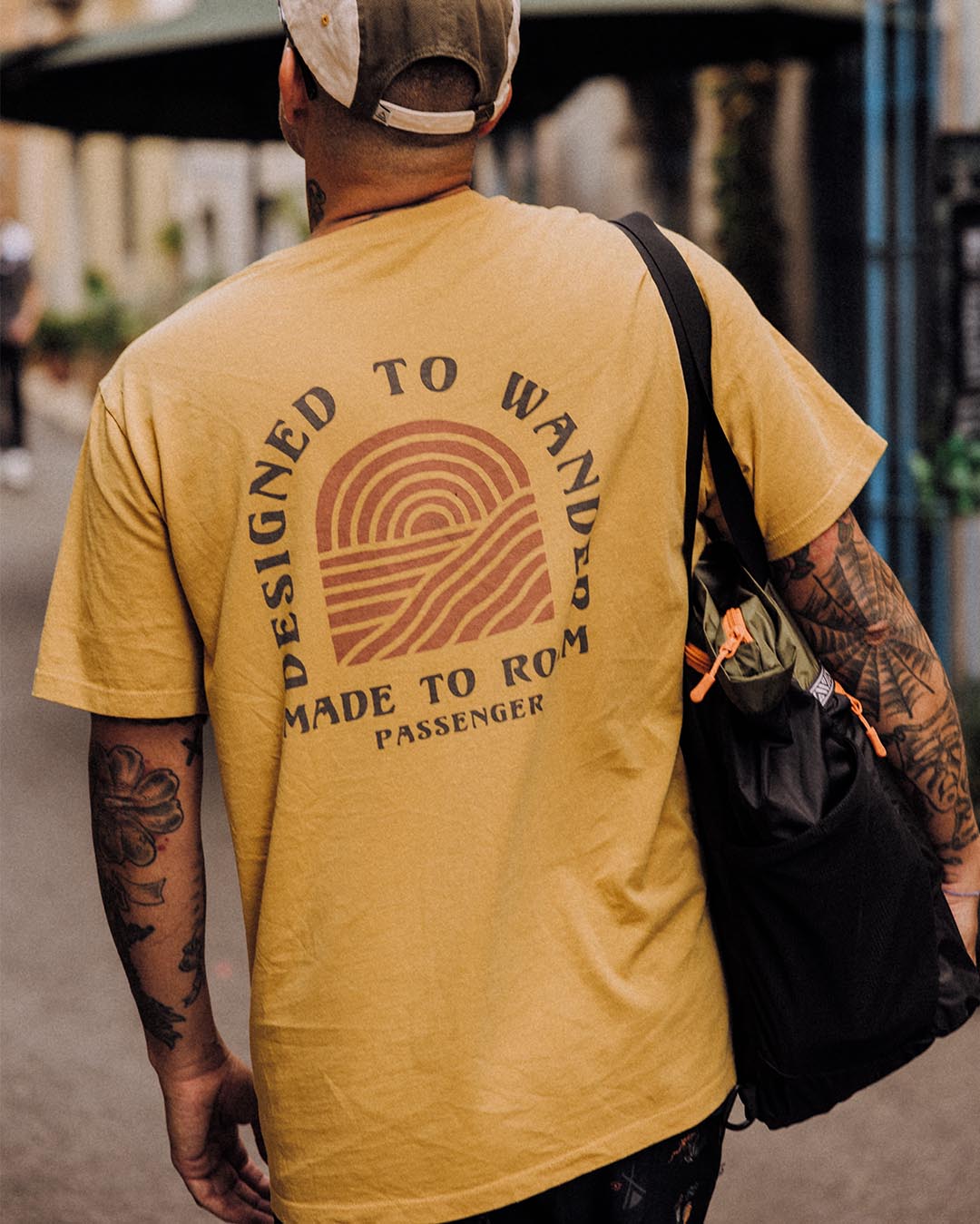 Sundown Recycled Cotton T-Shirt - Mustard Gold